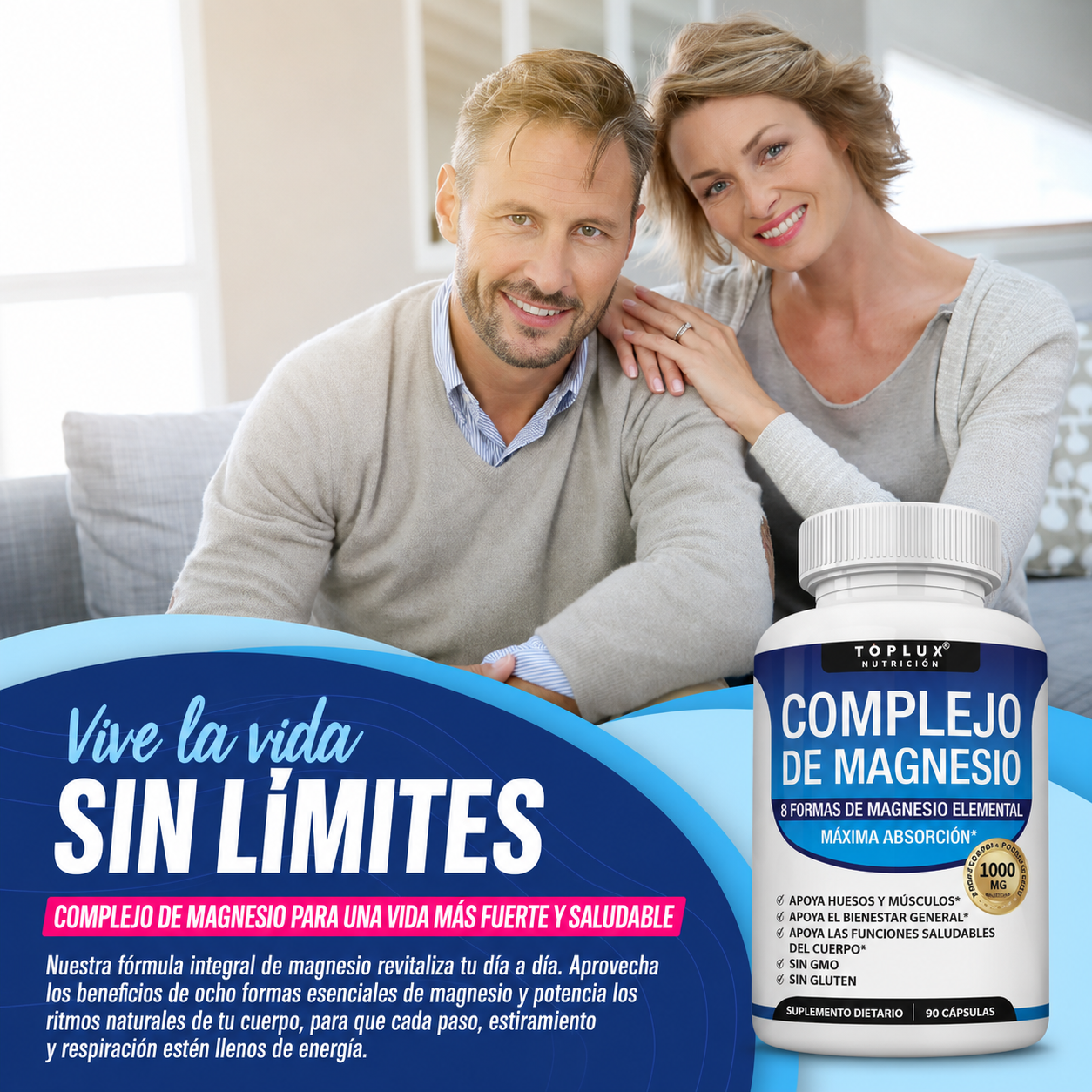 Magnesio Complex 1000mg | 90 capsulas