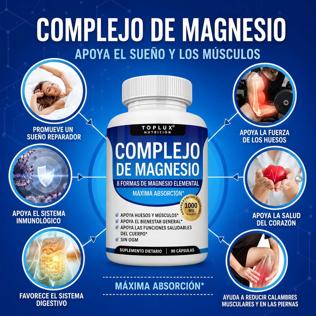 Magnesio Complex 1000mg | 90 capsulas